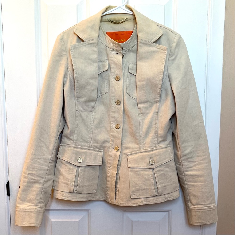 RIANI Women’s Beige Denim Button Jacket